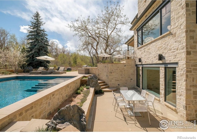 2158 Tamarack Ave, Boulder, CO 80304 - outdoor pool with a patio and stairs