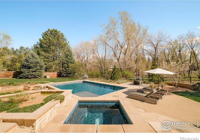 2158 Tamarack Ave, Boulder, CO 80304 - outdoor pool featuring a patio and an in ground hot tub