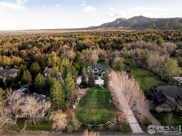 2158 Tamarack Ave, Boulder, CO 80304 - bird's eye view with a mountain view