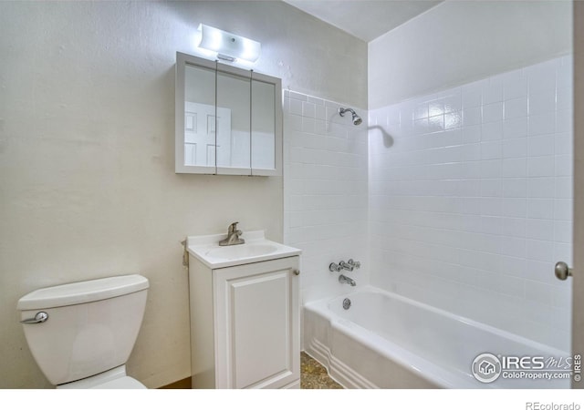 810 34th St, Boulder, CO 80303 - bathroom featuring shower / bathtub combination, vanity, and toilet