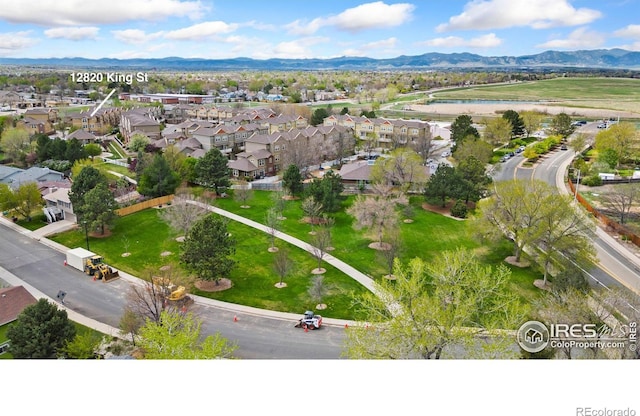 12820 King St, Broomfield, CO 80020 - aerial view of residential area featuring mountains