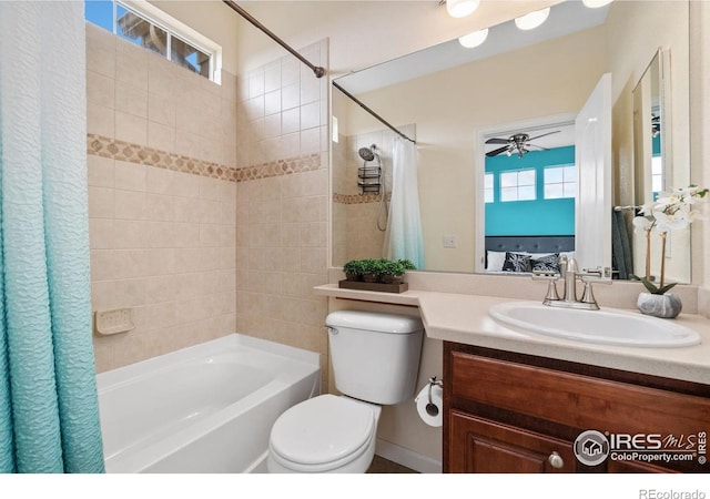 12820 King St, Broomfield, CO 80020 - ensuite bathroom featuring shower / bath combo, vanity, and toilet