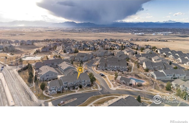 4822 Raven Run, Broomfield, CO 80023 - aerial view featuring a residential view and a mountain view