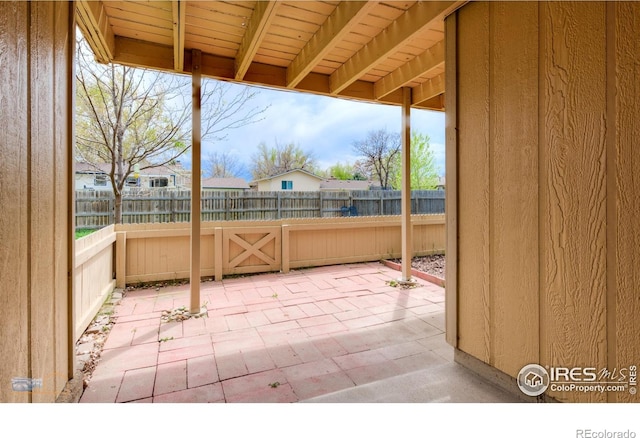 view of patio / terrace with a fenced backyard