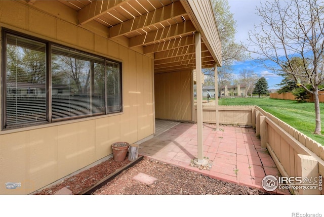 view of patio / terrace with fence