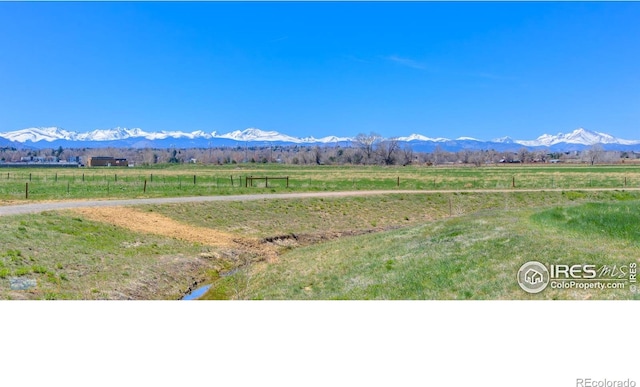 mountain view with a rural view