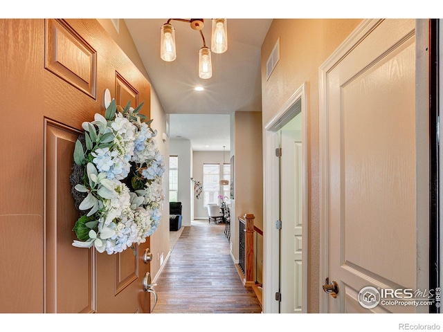 14394 W 88th Dr Unit C, Arvada, CO 80005 - foyer entrance featuring visible vents, baseboards, and wood finished floors