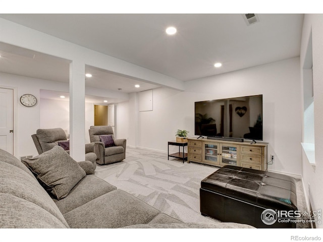 14394 W 88th Dr Unit C, Arvada, CO 80005 - carpeted living room with visible vents and recessed lighting
