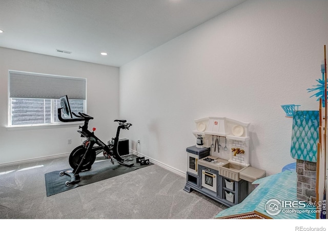 14394 W 88th Dr Unit C, Arvada, CO 80005 - exercise area with carpet flooring and recessed lighting