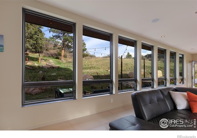 451 Red Gulch Rd, Lyons, CO 80540 - interior space with recessed lighting, baseboards, and tile patterned flooring