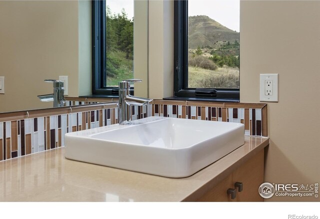 451 Red Gulch Rd, Lyons, CO 80540 - bathroom with a mountain view and a sink