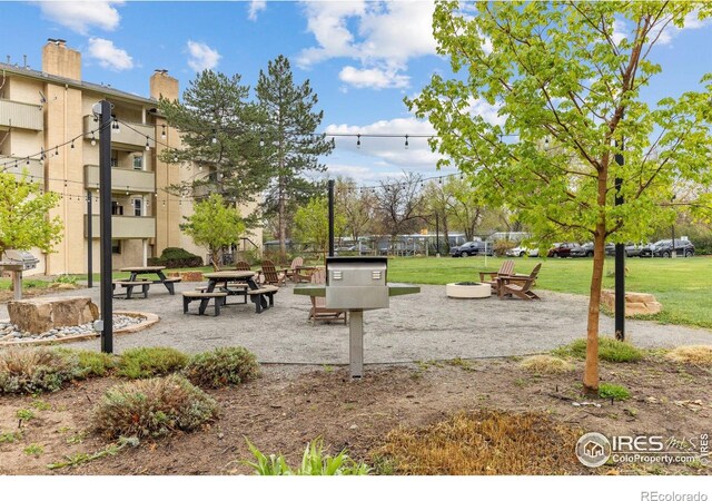 view of community with a yard