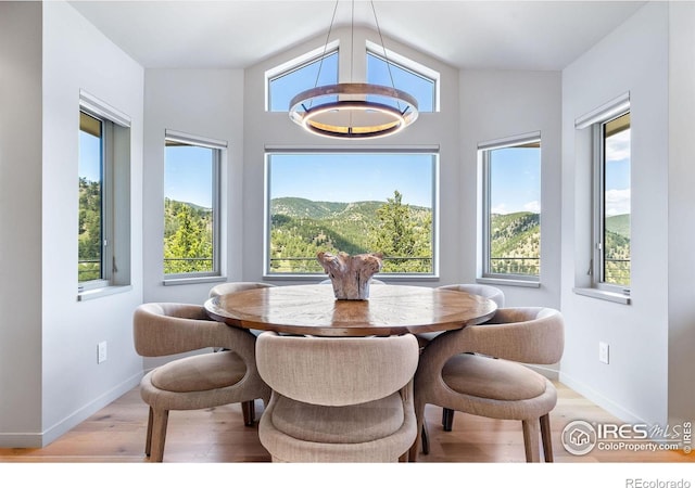 50 Wildwood Ln, Boulder, CO 80304 - dining area featuring wood finished floors and a chandelier