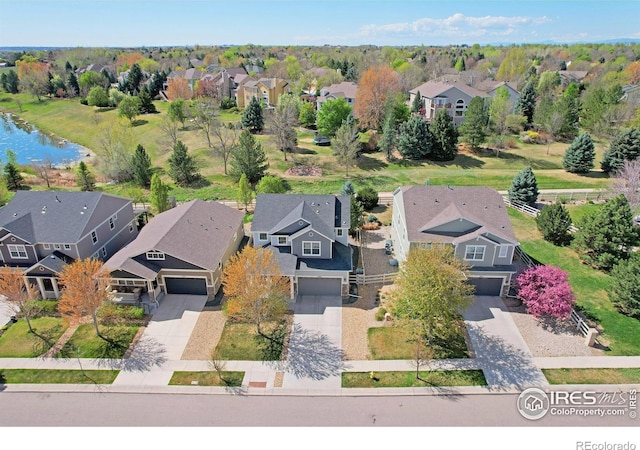 2927 Percheron Dr, Fort Collins, CO 80525 - birds eye view of property featuring a residential view and a water view