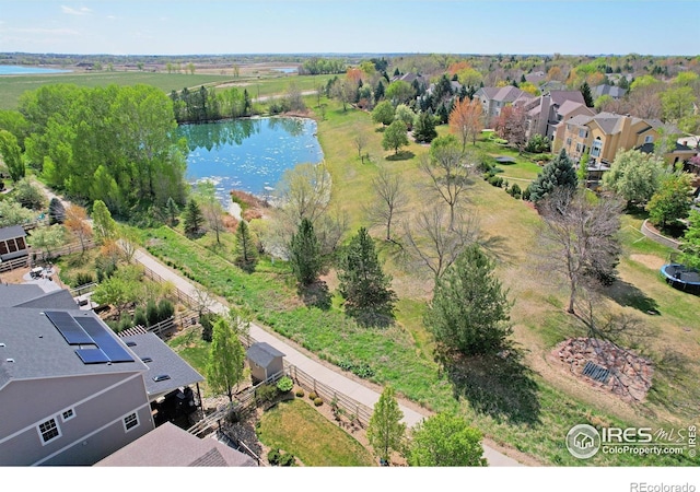 2927 Percheron Dr, Fort Collins, CO 80525 - drone / aerial view with a residential view and a water view