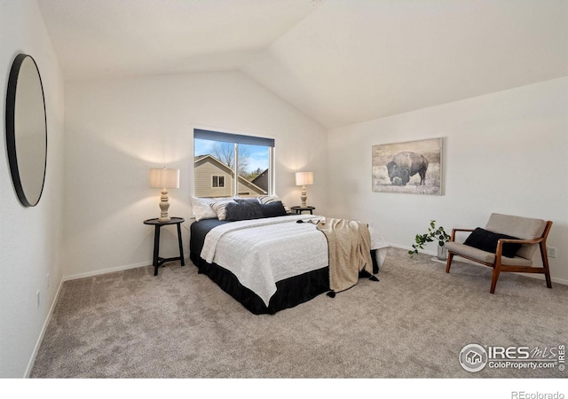 1532 Corydalis Ct, Fort Collins, CO 80526 - carpeted bedroom featuring vaulted ceiling and baseboards