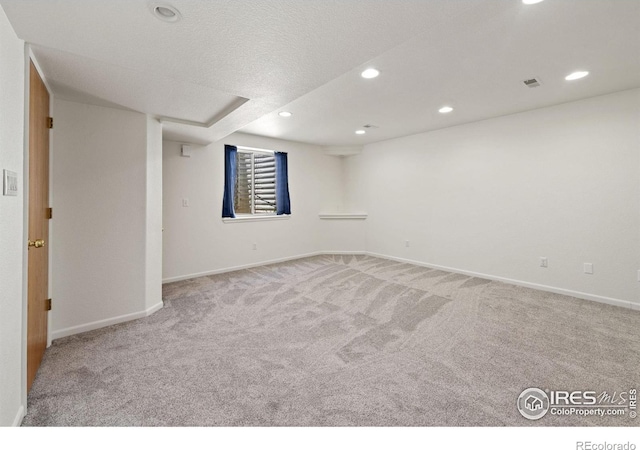 1532 Corydalis Ct, Fort Collins, CO 80526 - carpeted spare room featuring baseboards, recessed lighting, and a textured ceiling