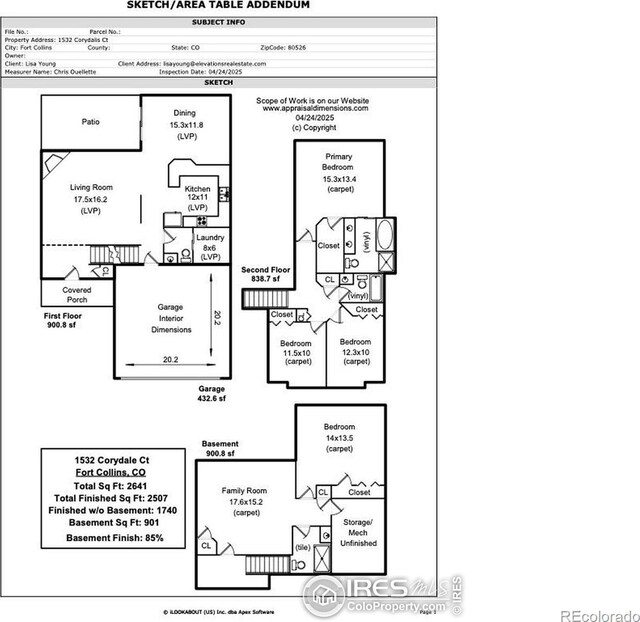 1532 Corydalis Ct, Fort Collins, CO 80526 - floor plan / room layout