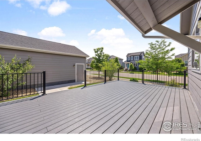 4672 Clear Creek Dr, Longmont, CO 80504 - wooden terrace with a residential view