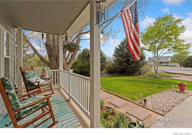 exterior space featuring a porch