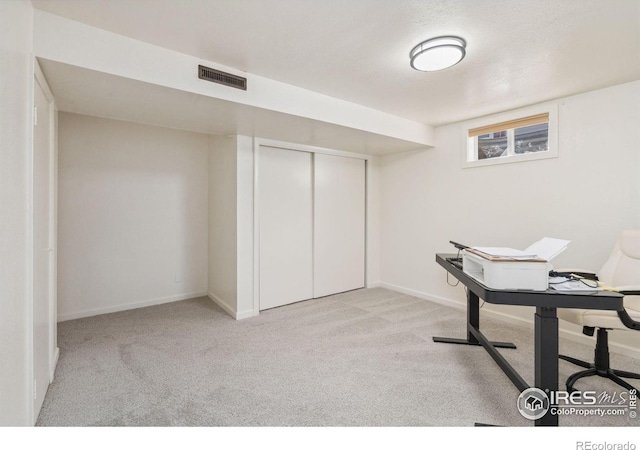 113 Balsam St, Fort Morgan, CO 80701 - carpeted home office featuring baseboards and visible vents