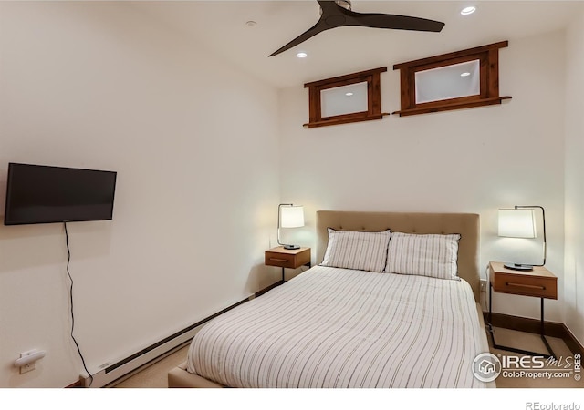 2307 Magnolia Dr, Nederland, CO 80466 - bedroom featuring recessed lighting, baseboards, and a ceiling fan