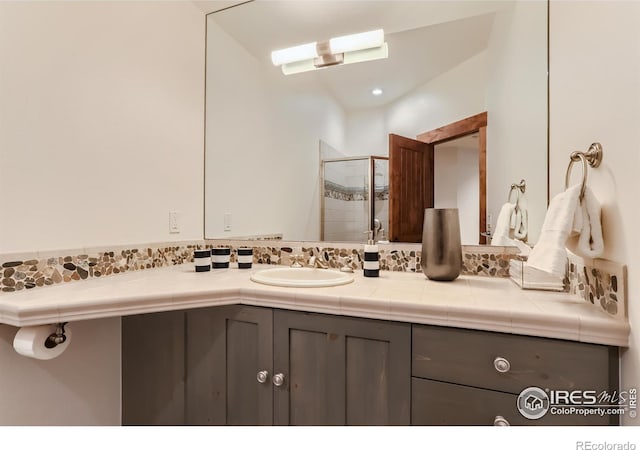 2307 Magnolia Dr, Nederland, CO 80466 - full bath with vanity and a stall shower