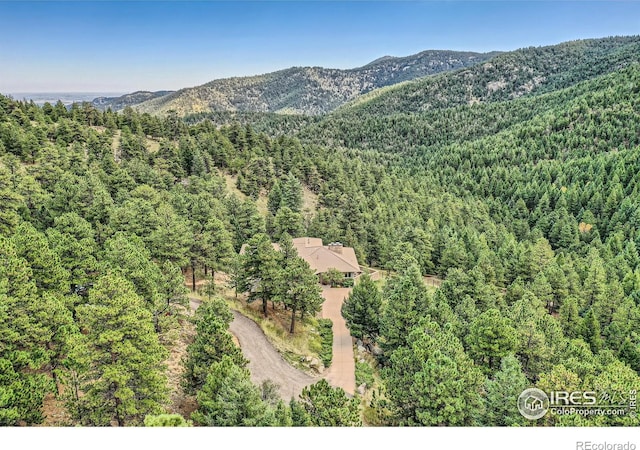 2307 Magnolia Dr, Nederland, CO 80466 - drone / aerial view with a view of trees and a mountain view