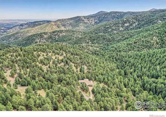2307 Magnolia Dr, Nederland, CO 80466 - bird's eye view featuring a mountain view and a wooded view