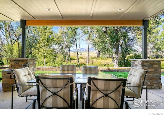 view of patio / terrace featuring outdoor dining space