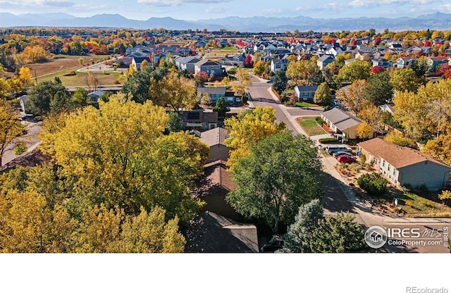 bird's eye view with a residential view