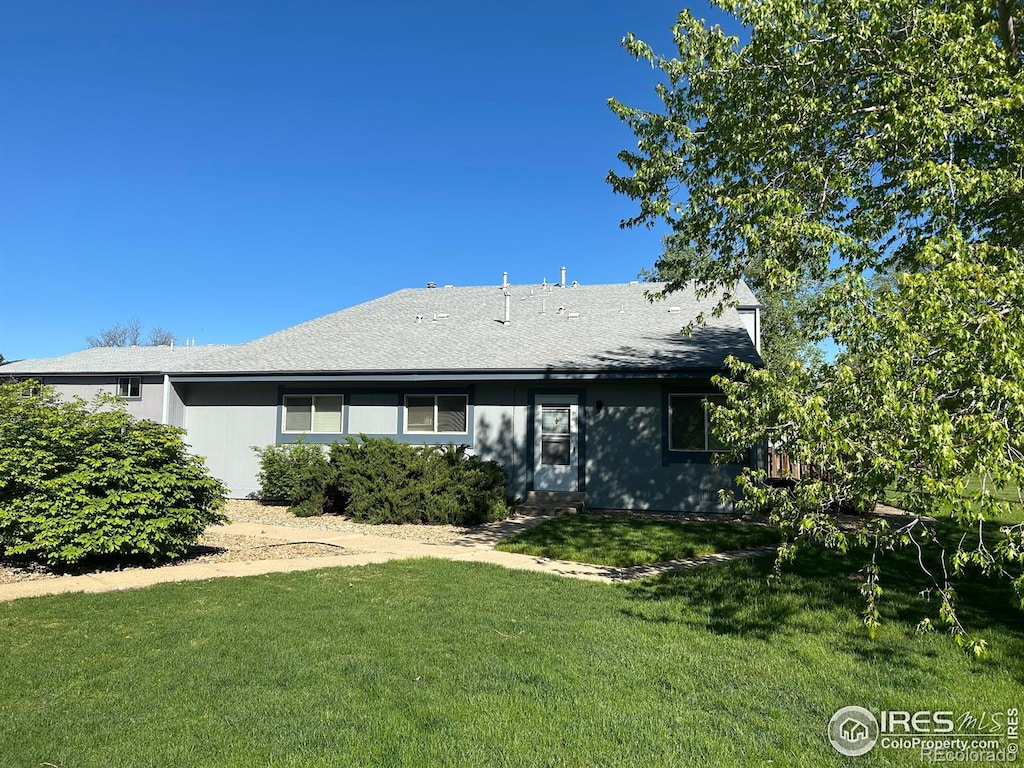 4350 Monroe Dr, Boulder, CO 80303 - back of property with a yard