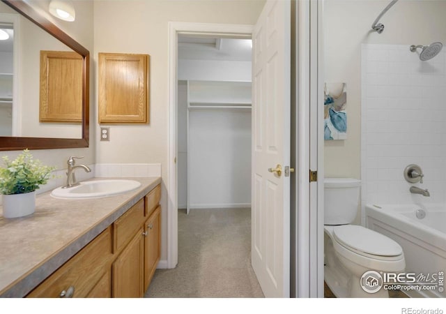 2120 Timber Creek Dr Unit H4, Fort Collins, CO 80528 - bathroom featuring vanity, tub / shower combination, and toilet