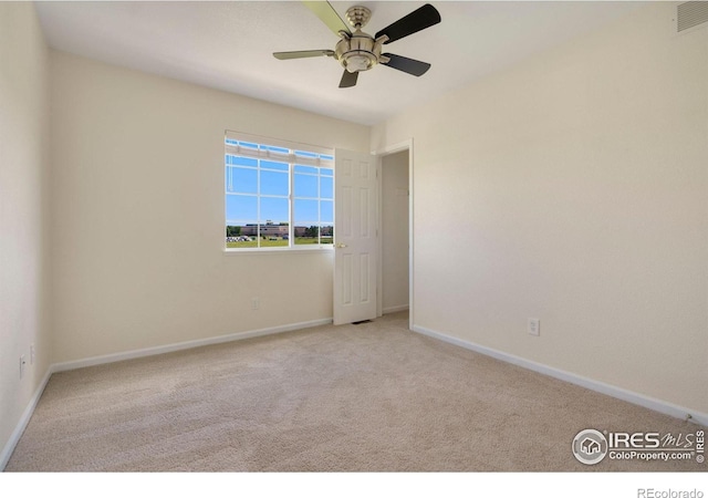 2120 Timber Creek Dr Unit H4, Fort Collins, CO 80528 - carpeted spare room featuring visible vents, a ceiling fan, and baseboards