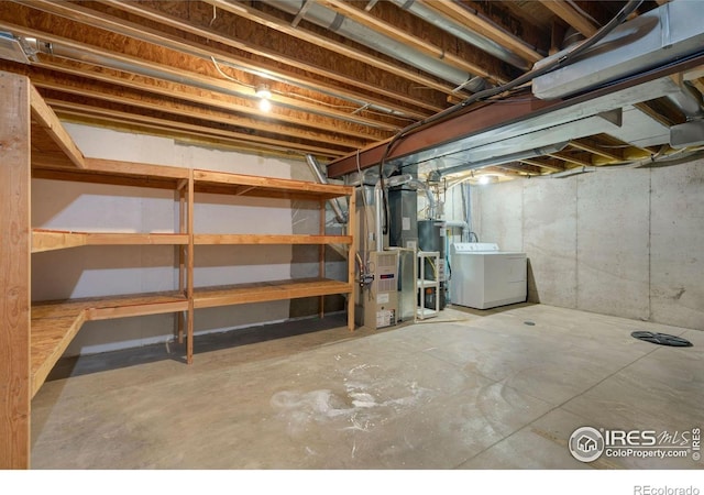 2120 Timber Creek Dr Unit H4, Fort Collins, CO 80528 - unfinished basement featuring heating unit and gas water heater