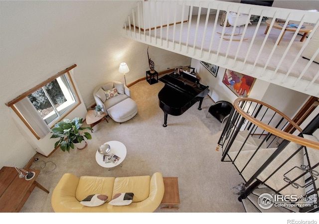 6611 Lakeview Dr, Boulder, CO 80303 - living room featuring carpet floors and baseboards