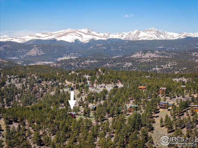 187 Rocky Knob Ln, Nederland, CO 80466 - mountain view featuring a wooded view