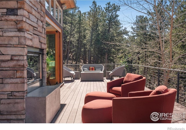 1127 Valley Ln, Boulder, CO 80302 - wooden terrace featuring an outdoor hangout area