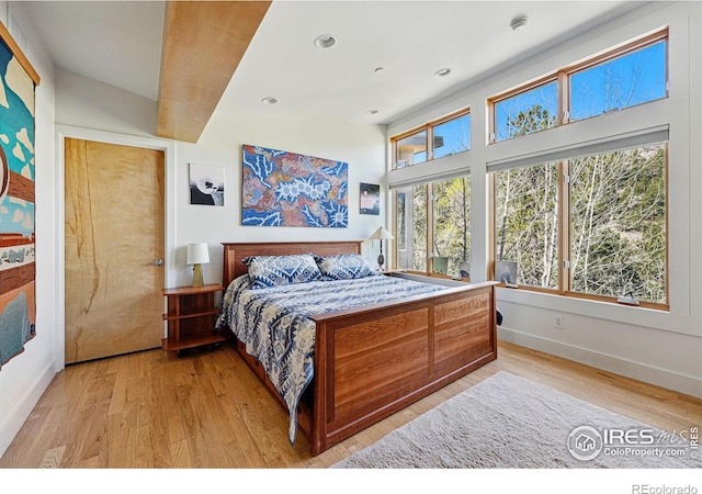 1127 Valley Ln, Boulder, CO 80302 - bedroom featuring recessed lighting, baseboards, and light wood-type flooring