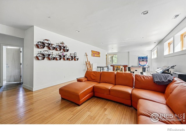 1127 Valley Ln, Boulder, CO 80302 - living area featuring baseboards, visible vents, and light wood-style flooring