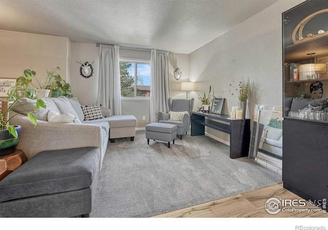 150 Lori Dr, Loveland, CO 80537 - living room with a textured ceiling and wood finished floors