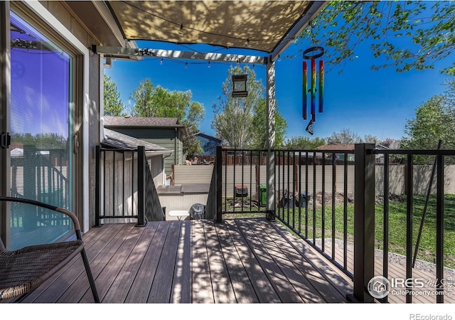 150 Lori Dr, Loveland, CO 80537 - wooden terrace with fence