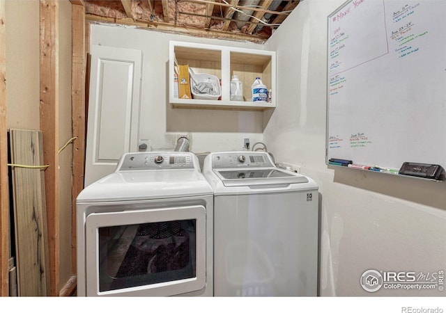 150 Lori Dr, Loveland, CO 80537 - washroom with laundry area and washing machine and dryer