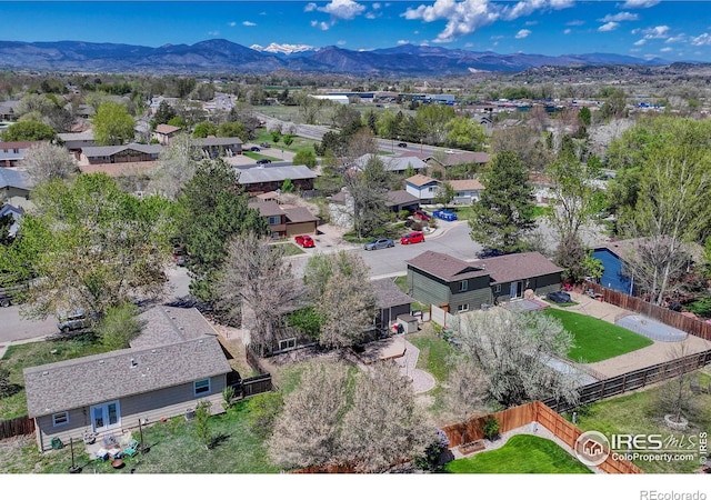 150 Lori Dr, Loveland, CO 80537 - drone / aerial view with a residential view and a mountain view