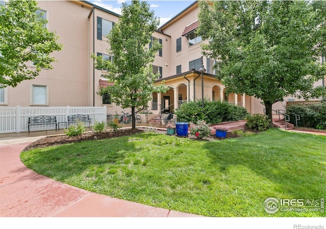 exterior space with fence