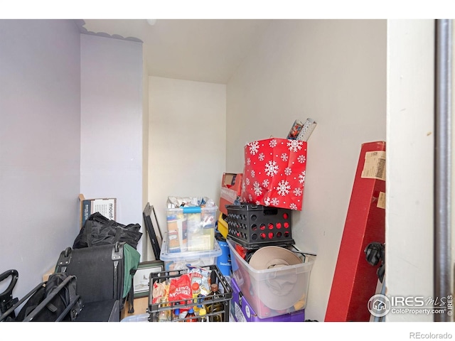 view of storage area