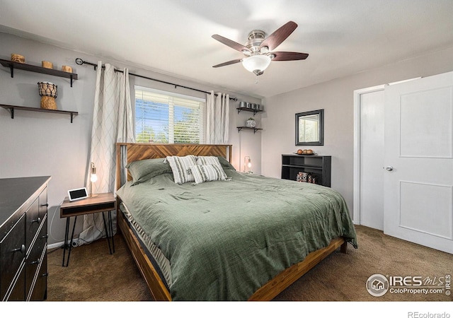 7960 Estes Ct, Arvada, CO 80005 - bedroom featuring carpet floors and ceiling fan