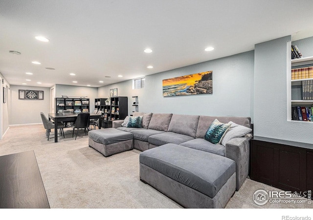 7960 Estes Ct, Arvada, CO 80005 - living area with recessed lighting and light carpet