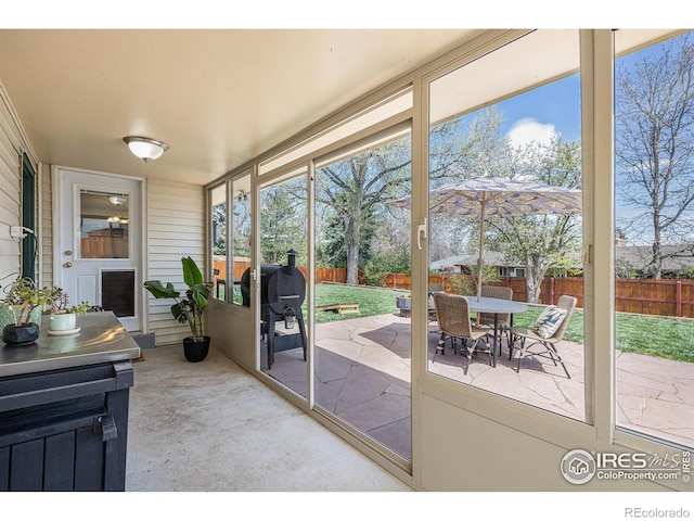 doorway to outside with a wealth of natural light