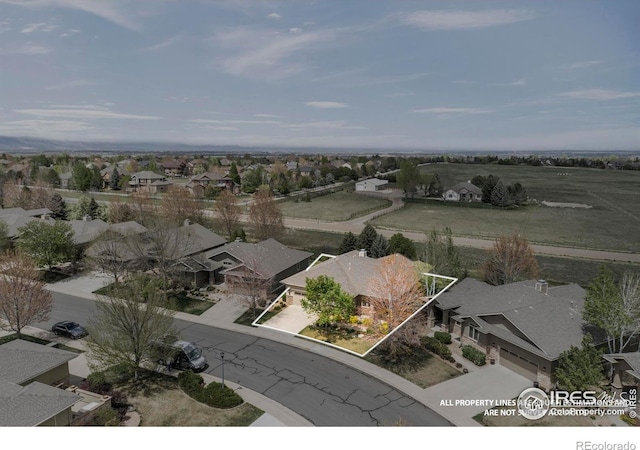 6836 Spanish Bay Dr, Windsor, CO 80550 - bird's eye view featuring a residential view